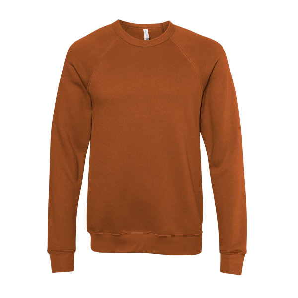 Bella + Canvas Unisex Sponge Fleece Raglan Crewneck Sweatshirt, Autumn / Autumn, Front view