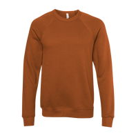 Bella + Canvas Unisex Sponge Fleece Raglan Crewneck Sweatshirt, Autumn / Autumn, Front view
