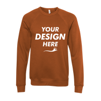 Bella + Canvas Unisex Sponge Fleece Raglan Crewneck Sweatshirt, Autumn / Autumn, Front view, Mockup