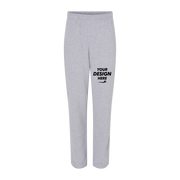 Bella + Canvas Unisex Sponge Fleece Straight Leg Sweatpants, Athletic Heather, Front view, Mockup