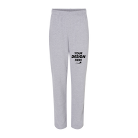 Bella + Canvas Unisex Sponge Fleece Straight Leg Sweatpants, Athletic Heather, Front view, Mockup