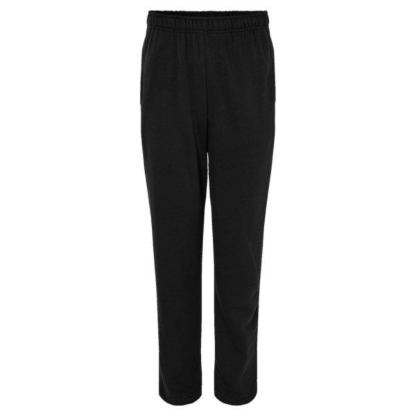Bella + Canvas Unisex Sponge Fleece Straight Leg Sweatpants, Black, Front view