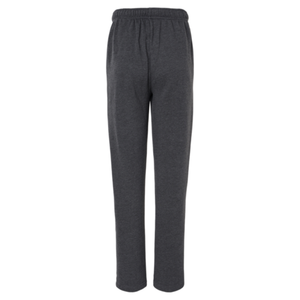 Bella + Canvas Unisex Sponge Fleece Straight Leg Sweatpants, Dark Grey Heather, Back view