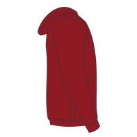 Bella + Canvas Unisex Triblend Sponge Fleece Full-Zip Hoodie Sweatshirt, Cardinal Triblend, Right Sleeve view