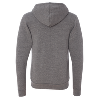 Bella + Canvas Unisex Triblend Sponge Fleece Full-Zip Hoodie Sweatshirt, Grey Triblend, Back view
