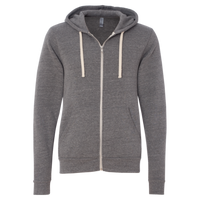Bella + Canvas Unisex Triblend Sponge Fleece Full-Zip Hoodie Sweatshirt, Grey Triblend, Front view