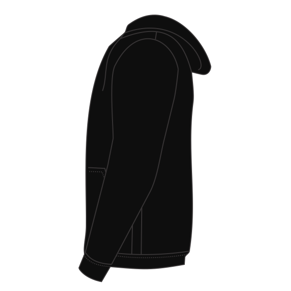 Bella + Canvas Unisex Triblend Sponge Fleece Full-Zip Hoodie Sweatshirt, Solid Black Triblend, Left Sleeve view