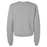 Bella + Canvas Women's Sponge Fleece Crewneck Sweatshirt, Athletic Heather, Back view