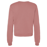Bella + Canvas Women's Sponge Fleece Crewneck Sweatshirt, Mauve, Back view