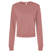Bella + Canvas Women's Sponge Fleece Crewneck Sweatshirt, Mauve, Front view