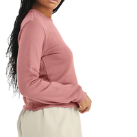 Bella + Canvas Women's Sponge Fleece Crewneck Sweatshirt, Mauve, Right Sleeve view
