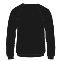 Bella + Canvas Youth Sponge Fleece Crewneck Sweatshirt, Black, Back view