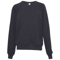 Bella + Canvas Youth Sponge Fleece Crewneck Sweatshirt, Heather Navy, Front view
