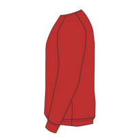 Bella + Canvas Youth Sponge Fleece Crewneck Sweatshirt, Red, Left Sleeve view