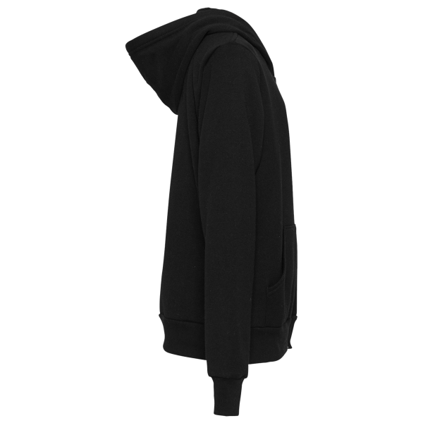 Bella + Canvas Youth Sponge Fleece Full-Zip Hoodie Sweatshirt, Black, Right Sleeve view