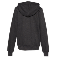 Bella + Canvas Youth Sponge Fleece Full-Zip Hoodie Sweatshirt, Dark Grey Heather, Back view