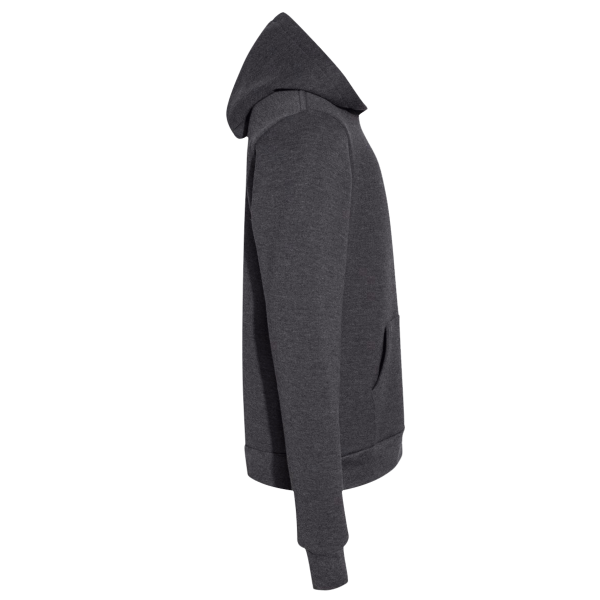 Bella + Canvas Youth Sponge Fleece Hoodie Sweatshirt, Dark Grey Heather, Right Sleeve view