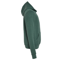 Bella + Canvas Youth Sponge Fleece Hoodie Sweatshirt, Heather Forest, Right Sleeve view
