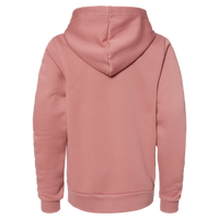 Bella + Canvas Youth Sponge Fleece Hoodie Sweatshirt, Mauve, Back view