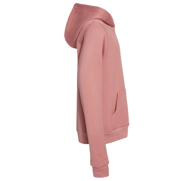 Bella + Canvas Youth Sponge Fleece Hoodie Sweatshirt, Mauve, Right Sleeve view