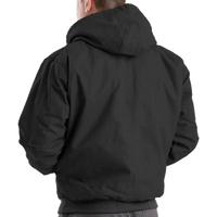 Berne Apparel Men's Berne Heritage Hooded Jacket, Black, Back view