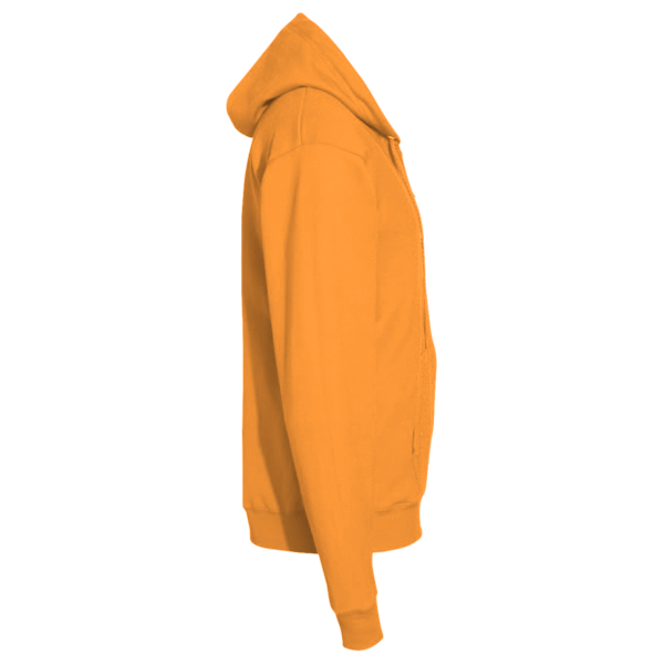Berne Apparel Men's Heritage Thermal-Lined Full-Zip Hooded Sweatshirt, Orange, Right Sleeve view
