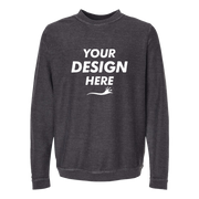 Boxercraft Unisex Corded Crewneck Sweatshirt, Black, Front view, Mockup