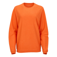 Boxercraft Unisex Corded Crewneck Sweatshirt, Orange, Front view