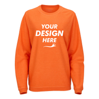 Boxercraft Unisex Corded Crewneck Sweatshirt, Orange, Front view, Mockup