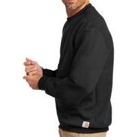 Carhartt Midweight Crewneck Sweatshirt, Black, Left Sleeve view