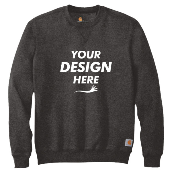 Carhartt Midweight Crewneck Sweatshirt, Carbon Heather, Front view, Mockup