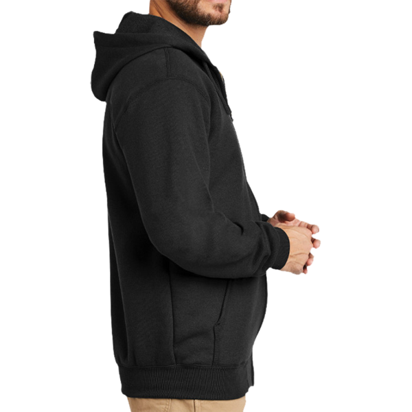 Carhartt Midweight Hooded Zip Front Sweatshirt, Black, Right Sleeve view