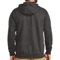 Carhartt Midweight Hooded Zip Front Sweatshirt, Carbon Heather, Back view