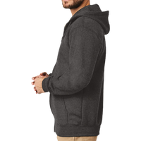 Carhartt Midweight Hooded Zip Front Sweatshirt, Carbon Heather, Left Sleeve view