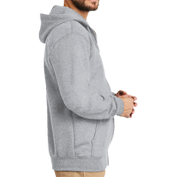 Carhartt Midweight Hooded Zip Front Sweatshirt, Heather Grey, Right Sleeve view