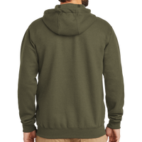 Carhartt Midweight Hooded Zip Front Sweatshirt, Moss, Back view