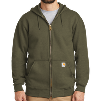 Carhartt Midweight Hooded Zip Front Sweatshirt, Moss, Front view
