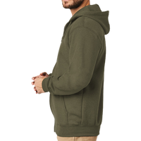 Carhartt Midweight Hooded Zip Front Sweatshirt, Moss, Left Sleeve view