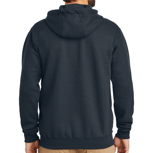 Carhartt Midweight Hooded Zip Front Sweatshirt, New Navy, Back view