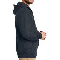 Carhartt Midweight Hooded Zip Front Sweatshirt, New Navy, Right Sleeve view