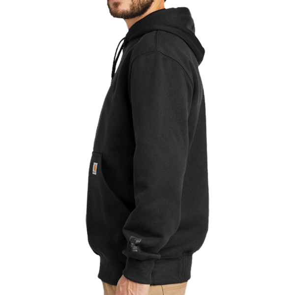 Carhartt Rain Defender ® Paxton Heavyweight Hooded Sweatshirt, Black, Left Sleeve view