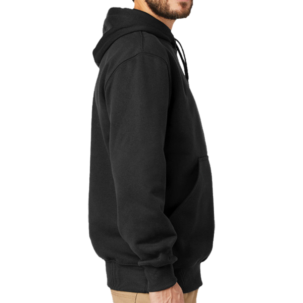 Carhartt Rain Defender ® Paxton Heavyweight Hooded Sweatshirt, Black, Right Sleeve view