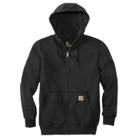Carhartt Rain Defender ® Paxton Heavyweight Hooded Zip Front Sweatshirt, Black, Front view
