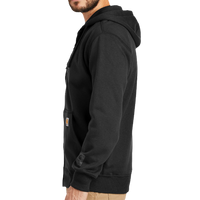 Carhartt Rain Defender ® Paxton Heavyweight Hooded Zip Front Sweatshirt, Black, Left Sleeve view