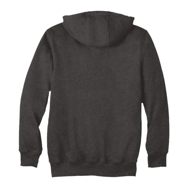 Carhartt Rain Defender ® Paxton Heavyweight Hooded Zip Front Sweatshirt, Carbon Heather, Back view