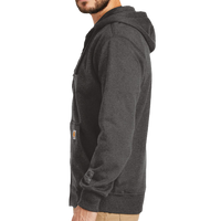 Carhartt Rain Defender ® Paxton Heavyweight Hooded Zip Front Sweatshirt, Carbon Heather, Left Sleeve view
