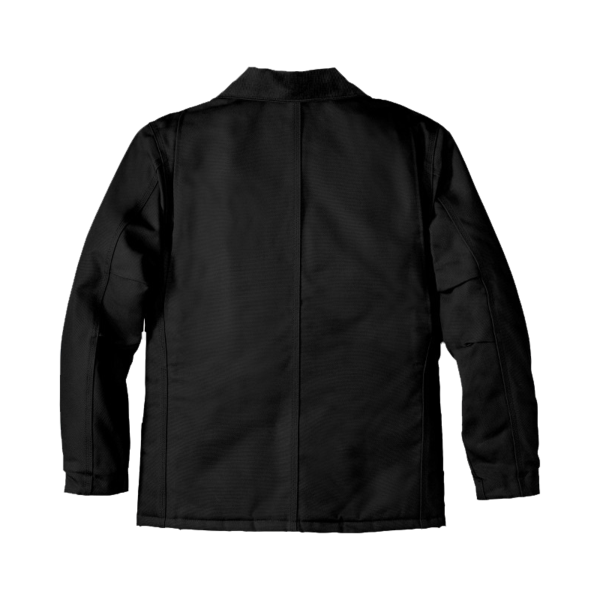 Carhartt Tall Duck Traditional Coat, Black, Back view