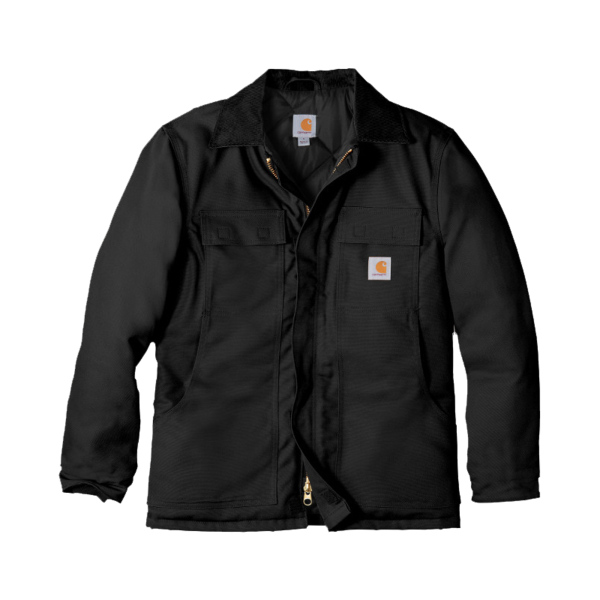 Carhartt Tall Duck Traditional Coat, Black, Front view