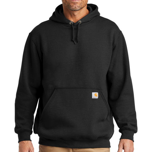 Carhartt Tall Midweight Hooded Sweatshirt, Black, Front view