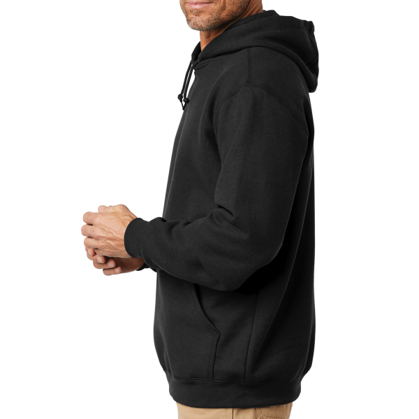 Carhartt Tall Midweight Hooded Sweatshirt, Black, Left Sleeve view